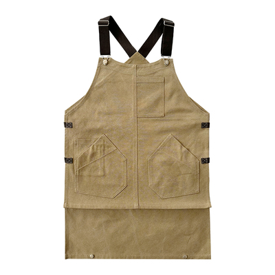 咖啡师围裙帆布工作服可定制logo