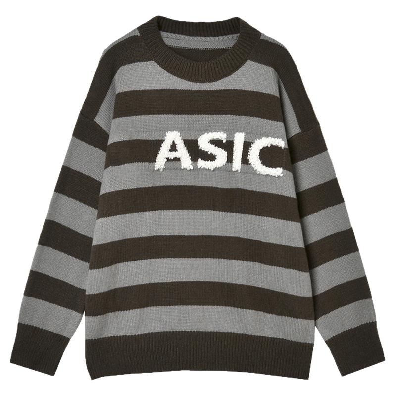 潮流外穿上衣中长款条纹毛衣