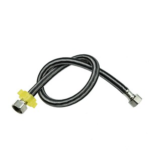 双头不锈钢进水编织软管热水器马桶连接管高压防爆4分试压管连接