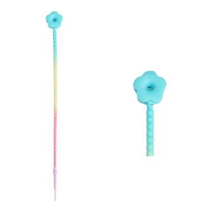 糖果色硅胶梅花渐变钥匙圈扣DIY钥匙扣创意公仔包包挂件饰品配件