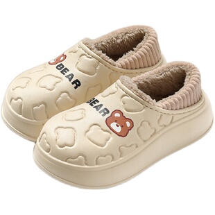 棉拖鞋女士秋冬季包跟防水室内家居2025新款防滑软底保暖月子棉鞋