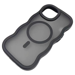 适用苹果16pro手机壳磁吸波浪iphone15promax磨砂17e新款14pro无线充电13高级感大孔12独特plus防摔男女漂亮p