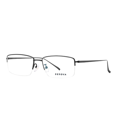 SEROVA施洛华商务半框近视眼镜男士钛架专业可配度数镜片 SP147