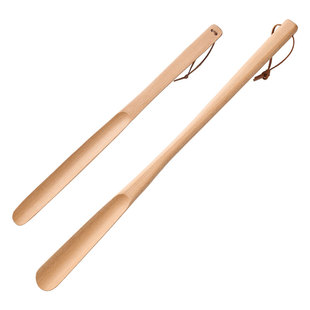 实木质鞋拔子家用拔鞋穿鞋神器 鞋拨子提鞋器 鞋扒子加长柄鞋抽棒