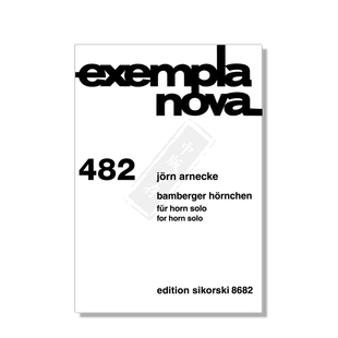 班贝格 圆号独奏 现代作品系列 阿内科 思考斯基原版乐谱书 Arnecke Bamberger Hornchen SIK8682