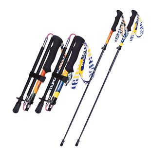 鲁滨逊峰极五系登山杖超轻折叠徒步爬山多功能专业户外越野跑手杖