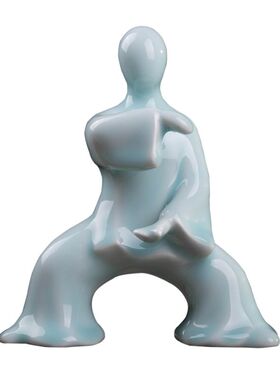 新中式风人物陶瓷功夫工艺礼品