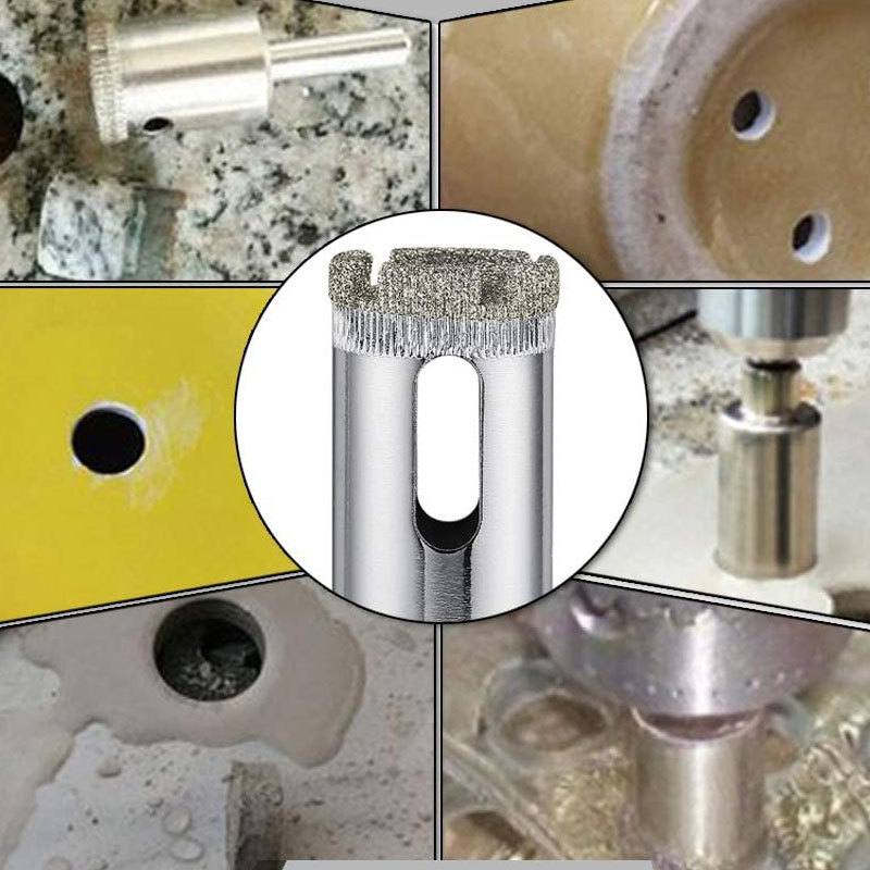 10件套大理石开孔器8-45-50mm玻璃陶瓷瓷砖开圆孔钻头金刚石打孔