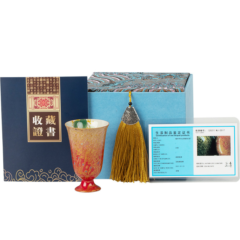 非遗大漆茶杯陶瓷主人杯