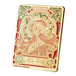 Toartwith|穆夏《黄道十二宫》星座文创金属徽章胸针配饰原创设计