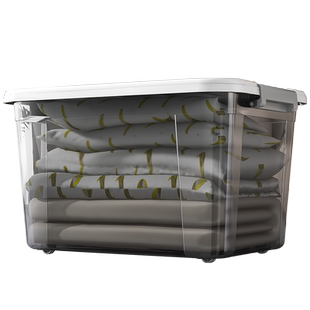 透明收纳箱加厚零食收纳盒子特大号家用玩具整理箱塑料衣服储物箱