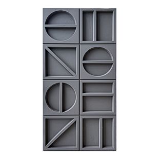 pu几何构件砖实心九宫格构件砖网红空心砖双面仿古砖背景墙隔断墙