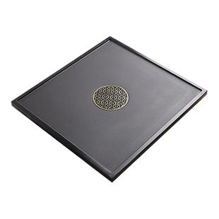 天然乌金石茶盘定制尺寸茶桌配件内嵌入式家用整块盖板茶台漏水板