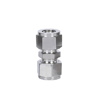 304不锈钢卡套接头直通对接式双通铜管钢管气源管快速免焊配件