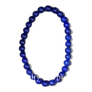 天然原矿青金石手串单圈克莱因蓝男女款无白无金阿富汗收藏级手链