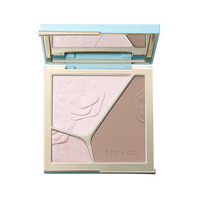 彩棠立体高光修容盘三色一体盘