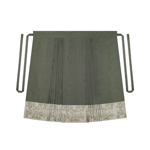 箐竹织造司原创明制汉服仿妆花飞机袖百搭吊带水墨国风马面裙套装