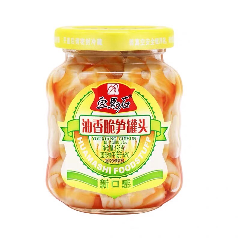 画马石油香脆笋罐头185g*6罐 即食下饭小菜佐餐送粥小吃酱菜竹笋