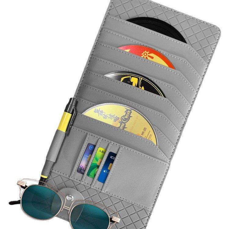 汽车CD夹遮阳板套多功能车载光盘车用袋CD汽车用品收纳碟片收纳袋