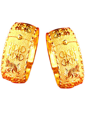 婚嫁龙凤手镯仿金一对