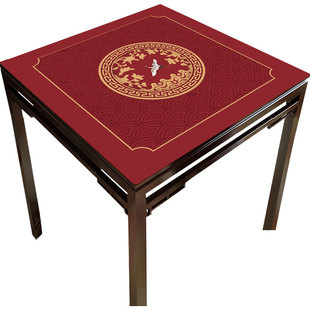 新中式正方形桌垫红色喜庆防水防油免八仙桌餐桌布方形高级感桌垫