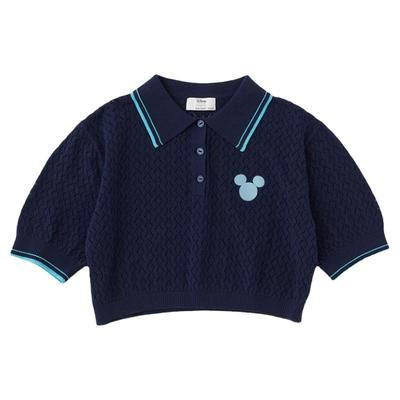 MOUSSY米奇刺绣POLO针织上衣