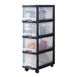 带轮可移动收纳柜置物架家用杂物零食收纳箱抽屉式夹缝储物柜多层