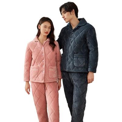 秋冬夹棉睡衣顶瓜瓜女