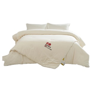 全棉四季被李官奇80%大豆纤维拉链款子母被芯抗菌防螨冬被春秋被