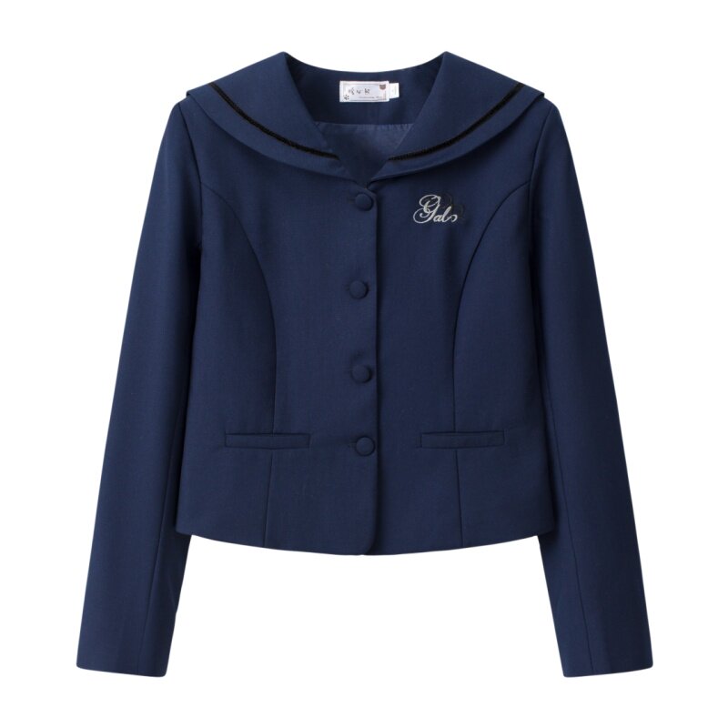 穗禾女子JK学院收腰绀色水手西服
