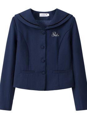 穗禾女子JK学院收腰绀色水手西服