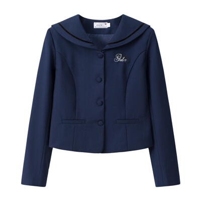 穗禾女子JK学院收腰绀色水手西服