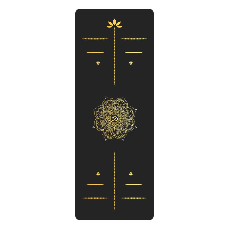 烫金土豪瑜伽垫专业天然橡胶防滑