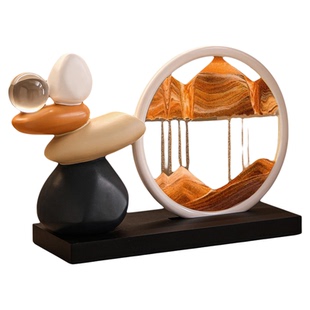 时来运转流沙画摆件客厅电视柜酒柜玄关轻奢高档高级装饰品办公室