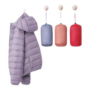 鸭鸭薄羽绒服女士 轻薄 2025新款时尚休闲轻便连帽保暖90鸭绒外套