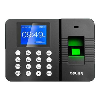 得力人脸识别考勤机3765CN面部指纹式打卡机员工上下班签到器云考勤指纹人脸识别一体机打卡考勤刷卡