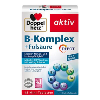 德国双心维生素B族复合叶酸营养