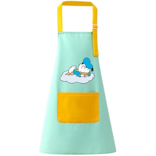 儿童围裙三件套定制厨房幼儿园画室美术画画衣防水宝宝罩衣反穿衣