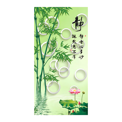 玄关门贴纸自粘画装饰画入户正对门走廊3d立体墙面贴画客厅防水