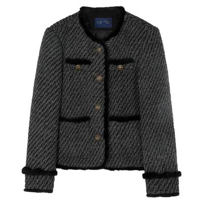 若潮2025冬90鸭羽绒服香风呢外套