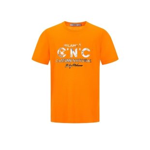 【凉感系列】CNC男装奥莱轻奢字母休闲短袖夏季新款轻奢品质T恤男