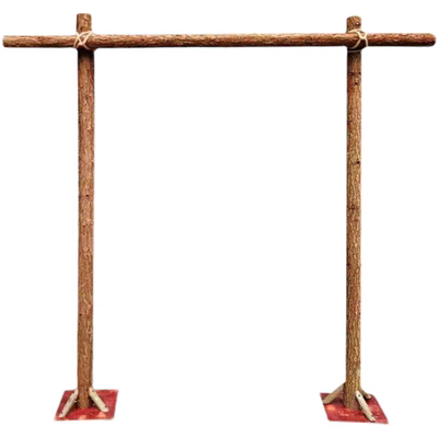 森系婚礼拱门木架子木桩花架爬藤架杉木杆白桦树干原木环创装饰架