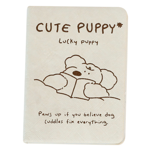 时枝 可爱小狗治愈手绘a6笔记本记事本简约水洗牛皮纸杜邦纸手帐