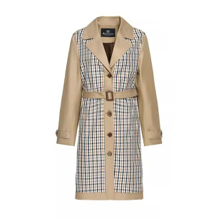 Aquascutum/雅格狮丹春夏新品女流行显瘦收腰外套风衣Q47I6EL011