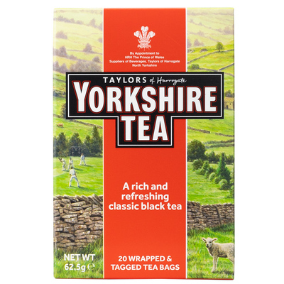 Yorkshire tea约克夏经典红茶茶包英国进口英式红茶袋泡茶超浓郁