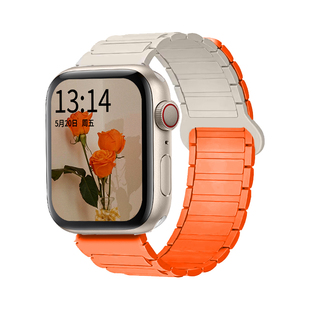 适用华为fit3手表表带4夏天智能watchfit2腕表链女款磁吸1硅胶pro