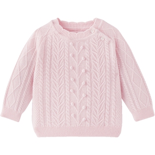 【高定系列】英氏儿童毛衣秋冬女童羊毛衫春季上衣新款针织衫