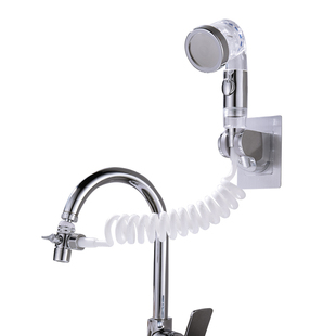 厨房滤芯花洒喷头通用手持拉抻水龙头洗菜延伸带开关过滤器花洒头