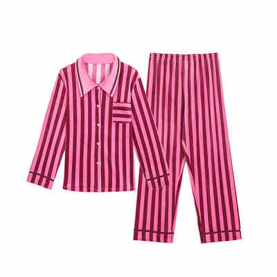 芬狄诗条纹睡衣宽松家居服套装