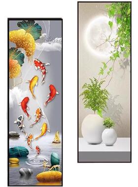 玄关贴画竖款过道自粘画立式墙画
